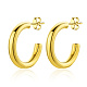 стильные женские золотые серьги из нержавеющей стали(CF9271)-1