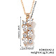 Brass Cubic Zirconia Long Tassel Pendant Necklaces for Fashionable Statement Style(DV3387-2)-1