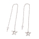 Long Chain with Star Dangle Stud Earrings(EJEW-A067-12P)-1