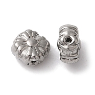 Non-Tarnish 304 Stainless Steel Beads, Flower, Stainless Steel Color, 6x6x4mm, Hole: 0.8mm(STAS-I305-181P)