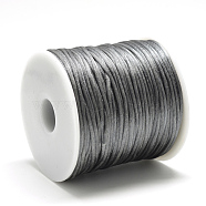 Nylon Thread, Rattail Satin Cord, Gray, about 1mm, about 76.55 yards(70m)/roll(NWIR-Q010A-485)