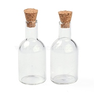 Glass Cork Bottles, Glass Empty Wishing Bottles, Food Play Scene Miniature Model, for DIY Craft Dollhouse Accessories, Clear, 18x47mm(AJEW-O032-06)