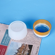 DIY Flower Pot Silicone Molds, Resin Casting Molds, For UV Resin, Epoxy Resin Jewelry Making, Round, White, 70x35mm, Inner Diameter: 55mm(DIY-P010-41)