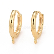 Rack Plating Eco-friendly Brass Hoop Earring Findings, with Horizontal Loop, Lead Free & Cadmium Free, Ring, Real 24K Gold Plated, 12 Gauge, 16x13.5x2mm, Hole: 1mm, Pin: 1mm(X-KK-D075-03G-RS)