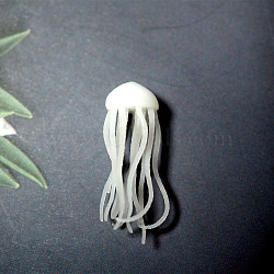 Sealife Model, UV Resin Filler, Epoxy Resin Jewelry Making, Jellyfish, White, 2.5x1cm(DIY-F039-05D-02)