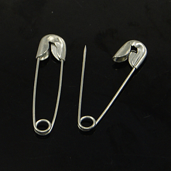 Iron Safety Pins, Platinum, 56x11x3mm, Pin: 1mm, about 500pcs/bag