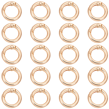 20Pcs Alloy Spring Gate Rings, Golden, 19.5x3.5mm, Inner Diameter: 12.5mm