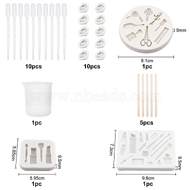Gorgecraft DIY Makeup Tools Silicone Molds Kits(DIY-GF0002-34)-2