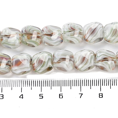 brins de perles de verre milleflori faits à la main(LAMP-M018-01A-03)-4