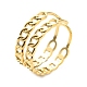 304 Stainless Steel Curb Chains Shape Open Cuff Ring for Women(RJEW-C016-02G)-1