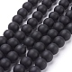 Synthetic Black Stone Beads Strands(X-G508-2)-1