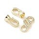 Rack Plating Brass Micro Pave Clear Cubic Zirconia Fold Over Clasps(KK-M265-10G)-3