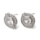 Brass Micro Pave Cubic Zirconia Stud Earrings(EJEW-G471-05P)-6