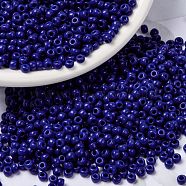 MIYUKI Round Rocailles Beads, Japanese Seed Beads, (RR414) Opaque Cobalt, 8/0, 3mm, Hole: 1mm, about 2111~2277pcs/50g(SEED-X0055-RR0414)