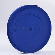 Colored Flat Elastic Rubber Band, Webbing Garment Sewing Accessories, Blue, 25mm, about 43.74 yards(40m)/roll(EC-WH0002-15)