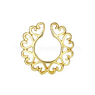 Alloy Heart Clip On Nipple Rings, Golden, 11mm(WG2A9F6-02)