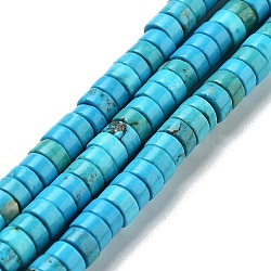 Dyed Natural Magnesite Beads Strands, Disc, Heishi Beads, 6x3mm, Hole: 0.8mm, about 124~126pcs/strand, 16.06''(40.8cm)(G-G121-A01-02)