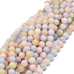 Natural Morganite Beads Strands, Round, 10~10.5mm, Hole: 1mm, about 39pcs/strand, 15.55 inch(39.5cm)(G-O201A-04C)