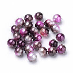 Rainbow Acrylic Imitation Pearl Beads, Gradient Mermaid Pearl Beads, No Hole, Round, Coconut Brown, 6mm, about 5000pcs/500g(OACR-R065-6mm-A12)