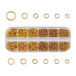 Iron Open Jump Rings, Nickel Free, Golden, 1105pcs/box(IFIN-YS0001-001-NF)