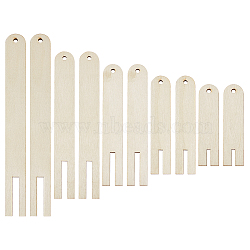 2 Sets Arch Plywood Candle Wick Holders, Centering Devices for Candle Making, Cornsilk, 100~290x25x4.5mm, Hole: 5mm, 5pcs/set(TOOL-BC0002-63)