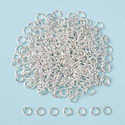 90pcs Silver Color Plated Brass Jump Rings, Cadmium Free & Lead Free, Open Jump Rings, 18 Gauge, 6x1mm, Inner Diameter: 4mm, about 90pcs/10g(X-JRC6MM-S)