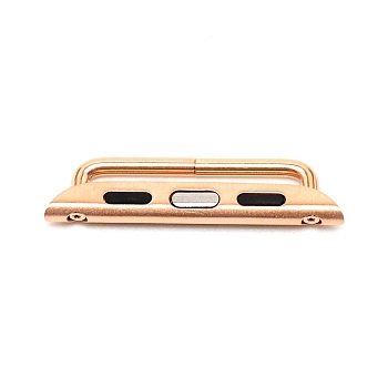 316 Stainless Steel Strap Connector For iwatch, Rose Gold, 8x32x3mm