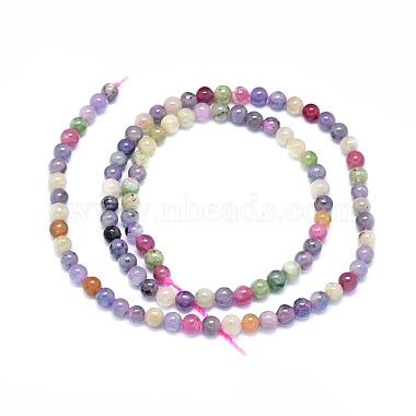 Natural Tanzanite Stone & Tourmaline Beads Strands(G-O180-10-4mm)-2