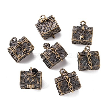 Brass Prayer Box Pendants(KK-24X16-AB)-3