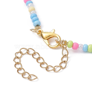 Golden Brass Heart Pendant Necklace(NJEW-JN04530)-4