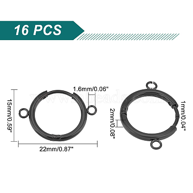 16Pcs Stainless Steel Hoop Earring Findings(STAS-UN0037-46B)-3