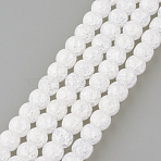 Synthetic Crackle Quartz Beads Strands, Round, Clear, 10mm, Hole: 1mm, about 42pcs/strand, 15 inch(X-GLAA-S134-10mm-05)