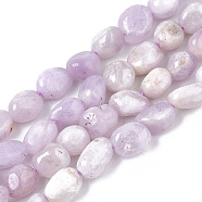 Natural Kunzite Beads Strands, Spodumene Beads, Nuggets, 6~9x5~7x3.5~5mm, Hole: 0.6mm, about 54~56pcs/strand, 15.16 inch(38.5cm)(X-G-S362-047)