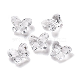 Transparent Acrylic Beads, Butterfly, Clear, 15.5x20x10mm, Hole: 1.6mm, about 391pcs/500g(OACR-M011-08)