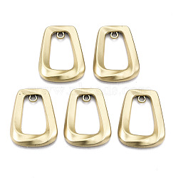Alloy Pendants, Cadmium Free & Nickel Free & Lead Free, Trapezoid, Antique Golden, 27x21x3.5mm, Hole: 1.6mm(PALLOY-S125-065AG-NR)