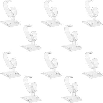 Acrylic Watch Display, C-shaped, Clear, 45x62x85mm, C-shaped: 65x15.5mm