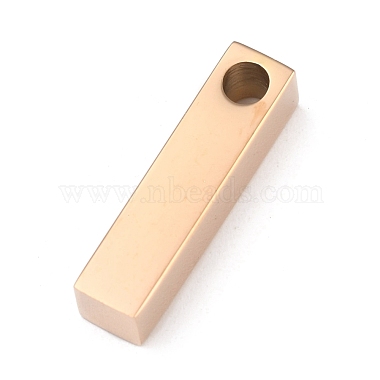 Rose Gold Rectangle 304 Stainless Steel Pendants