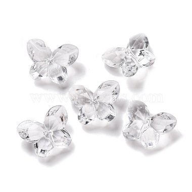 Clear Butterfly Acrylic Beads