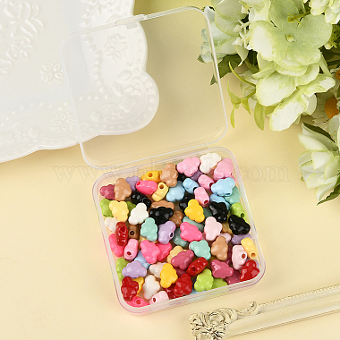 84Pcs 14 Colors Baking Paint Opaque Acrylic Beads(FIND-SC0020-83)-7