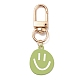 Spray Painted Alloy Smiling Face Pendant Decorations(HJEW-JM00662)-2