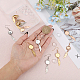 6 Pairs 6 Color Blank Clear Glass Dome Dangle Earrings(EJEW-AB00013)-3