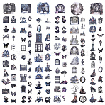 6 Sets 6 Styles Retro Paper Self-Adhesive Stickers, for DIY Photo Album Diary Scrapbook Decoration, Mixed Color, 33~78x28~73x0.2mm, 20pcs/set(DIY-WR0005-67)