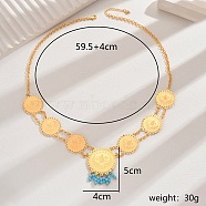 Iron Double Layer Chain Pendant Necklace for Women(NW2359-2)