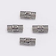 Tibetan Style Alloy Beads, Tube, Cadmium Free & Lead Free, Antique Silver, 8.5x3mm, Hole: 1.5mm, about 83pcs/20g(Y-TIBEB-1009-AS-LF)