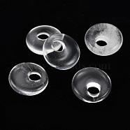 Watermelon Stone Glass Pendants, Donut/Pi Disc, 17.5~18.5x5.5mm, Hole: 5.5mm(G-T122-67T)
