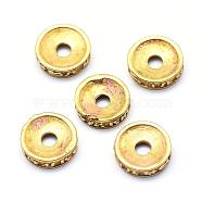 Brass Spacer Beads, Lead Free & Cadmium Free & Nickel Free, Rondelle, Raw(Unplated), 10x2.5mm, Hole: 2.5mm(KK-A143-51C-RS)