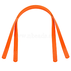 PU Leather Sew on Bag Handles, for Purse Making, Coral, 61.3~61.5x1.85x0.4cm, Hole: 1.8mm(FIND-WH0290-23E)