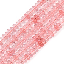 Cherry Quartz Glass Beads Strands, Rondelle, 4~4.5x2~2.5mm, Hole: 1.2mm, about 155~163pcs/strand, 15.24''~15.31''(38.7~38.9cm)(G-K343-C26-01)