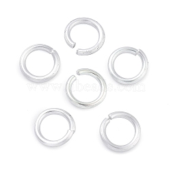 Aluminum Open Jump Rings, Round Ring, Silver, 8x1mm, Inner Diameter: 5mm(FIND-G086-01F-S)