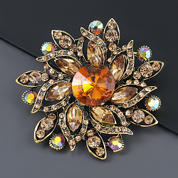 Alloy Inlaid Diamond Floral Brooch - Shiny and Exquisite Fashion Accessory(ST7876095)